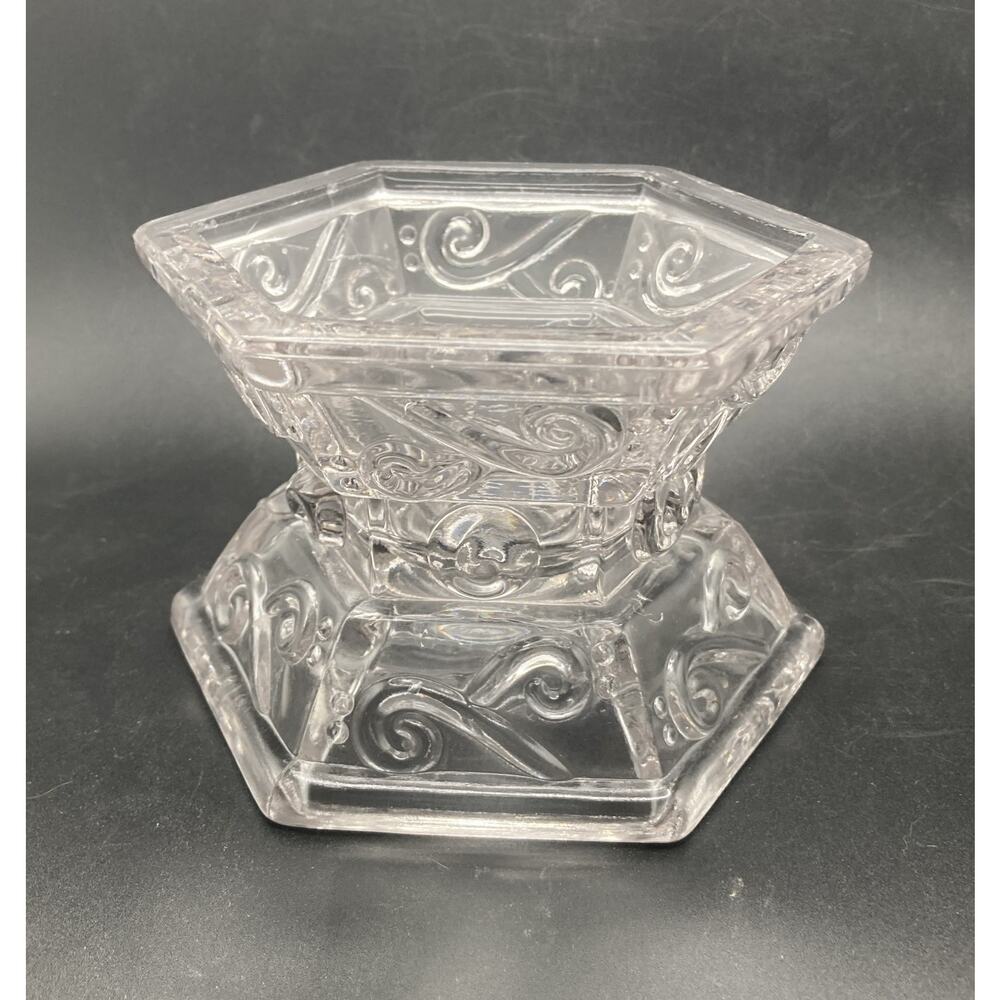 Imperial Glass Wedding Cathay Hexagon Heavy Glass - Candle Holder